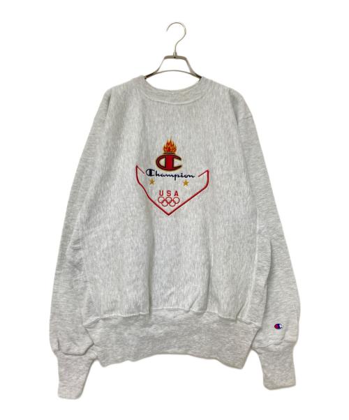 Champion REVERSE WEAVE（チャンピオン リバース ウィーブ）Champion REVERSE WEAVE (チャンピオン リバース ウィーブ) 90‘sクルーネックスウェット グレー サイズ:Lの古着・服飾アイテム