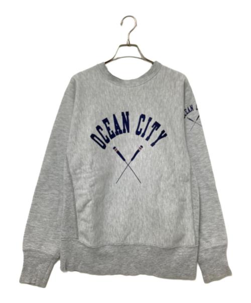 Champion（チャンピオン）Champion (チャンピオン) 80‘Sクルーネックスウェット グレー×ネイビー サイズ:Mの古着・服飾アイテム