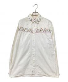 ST.BARBARA（バルバラ）の古着「エンブロイダリーシャツ」｜ホワイト
