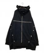glambグラム）の古着「Cross Stitch Hoodie」｜ブラック