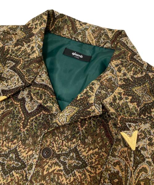 glamb（グラム）glamb (グラム) Gobelin Blouson イエロー×グリーン サイズ:Lの古着・服飾アイテム
