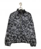 NIKEナイキ）の古着「ウーブン フルジップ プリント ジャケット」｜ブラック×グレー