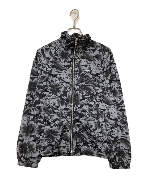 NIKE（ナイキ）NIKE (ナイキ) ウーブン フルジップ プリント ジャケット ブラック×グレー サイズ:Sの古着・服飾アイテム