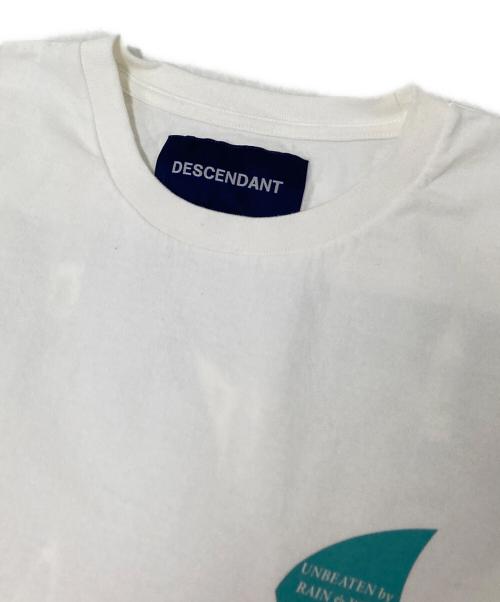 DESCENDANT（ディセンダント）DESCENDANT (ディセンダント) Fit out LS ホワイト×グリーン サイズ:2の古着・服飾アイテム