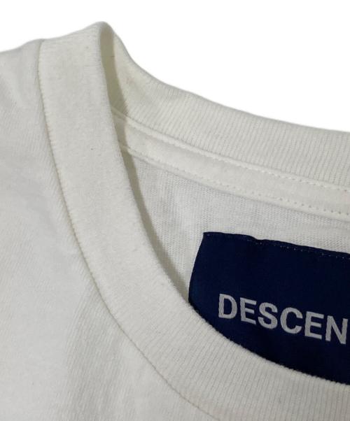 DESCENDANT（ディセンダント）DESCENDANT (ディセンダント) Fit out LS ホワイト×グリーン サイズ:2の古着・服飾アイテム