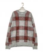 BEAUTY&YOUTHビューティーアンドユース）の古着「チェック シャギー ニット」｜グレー