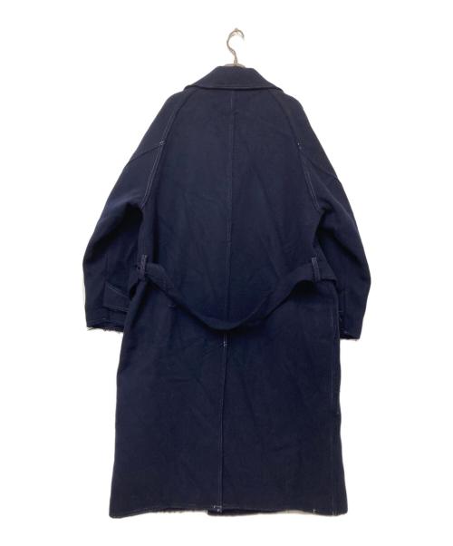MAISON SPECIAL（メゾンスペシャル）MAISON SPECIAL (メゾンスペシャル) SUPER140Sウールカットオフステッチダブルオーバーコート ネイビー サイズ:01の古着・服飾アイテム