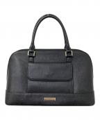 BURBERRYバーバリー）の古着「サフィアーノセレモニーバッグ」｜ブラック