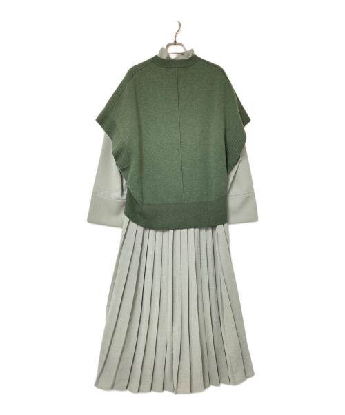 STYLE MIXER（スタイルミキサー）STYLE MIXER (スタイルミキサー) 2ピースベストレイヤードワンピース グリーン サイズ:Sの古着・服飾アイテム