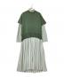 STYLE MIXER（スタイルミキサー）の古着「2ピースベストレイヤードワンピース」｜グリーン