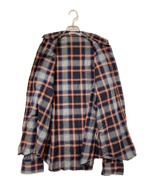GIVENCHY（ジバンシィ）GIVENCHY (ジバンシィ) チェックシャツ ネイビー×オレンジ サイズ:41の古着・服飾アイテム