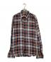 GIVENCHY（ジバンシィ）の古着「チェックシャツ」｜ネイビー×オレンジ