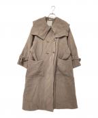 Snidelスナイデル）の古着「ビッグカラーリバーコート」｜グレー