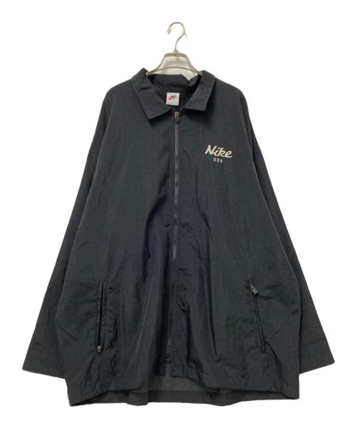 NIKE（ナイキ）NIKE (ナイキ) 90‘Sジップアップナイロンジャケット ブラック×ホワイト サイズ:Lの古着・服飾アイテム