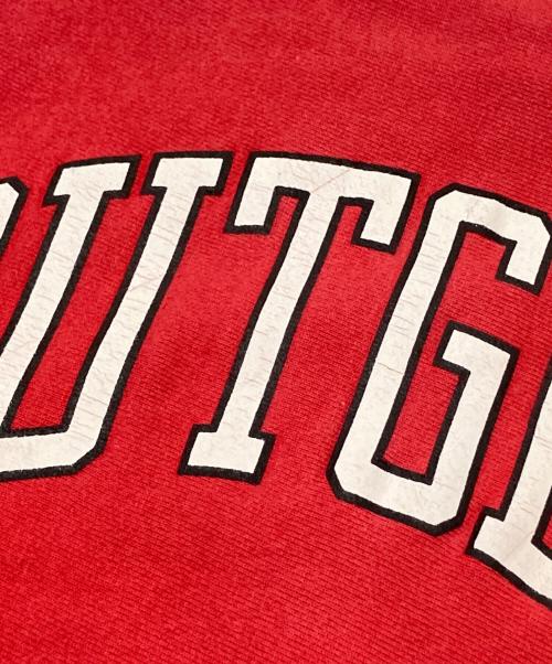 Champion（チャンピオン）Champion (チャンピオン) 90‘Sカレッジプリントスウェット レッド×ホワイト サイズ:XLの古着・服飾アイテム