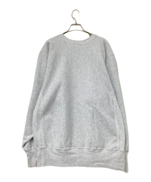 Champion（チャンピオン）Champion (チャンピオン) 90‘Sカレッジプリントスウェット グレー×オレンジ サイズ:XLの古着・服飾アイテム