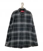 SUPREMEシュプリーム）の古着「Plaid Flannel Shirt」｜ブラック×グレー