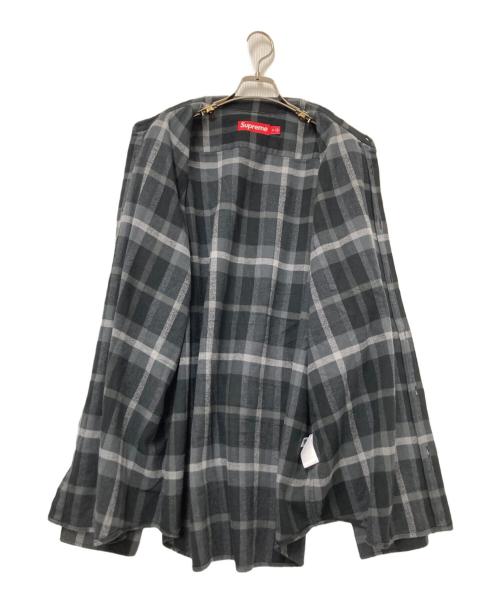 SUPREME（シュプリーム）SUPREME (シュプリーム) Plaid Flannel Shirt ブラック×グレー サイズ:XLの古着・服飾アイテム