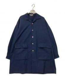 ARTS&SCIENCE（アーツアンドサイエンス）の古着「コットンシルクオープンカラーシャツ」｜ネイビー