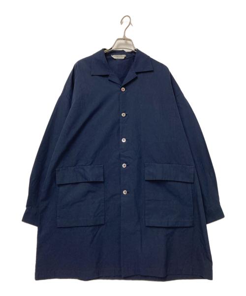 ARTS&SCIENCE（アーツアンドサイエンス）ARTS&SCIENCE (アーツアンドサイエンス) コットンシルクオープンカラーシャツ ネイビー サイズ:2の古着・服飾アイテム