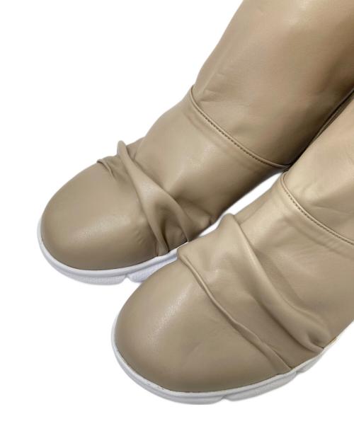 glamb（グラム）glamb (グラム) Drape Long Boots ベージュ サイズ:3の古着・服飾アイテム