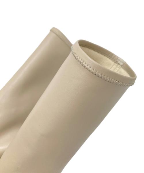 glamb（グラム）glamb (グラム) Drape Long Boots ベージュ サイズ:3の古着・服飾アイテム