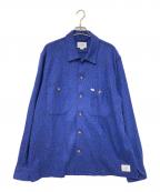 crimeクライミー）の古着「レオパードシャギーシャツ」｜ブルー