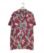 glambグラム）の古着「ロングリーシャツ」｜レッド