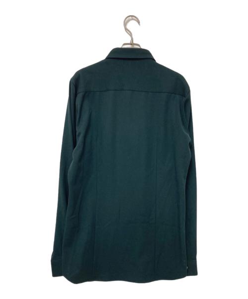 NO ID.（ノーアイディー）NO ID. (ノーアイディー) フライフロントアシンメトリーピンタックSH グリーン サイズ:2の古着・服飾アイテム