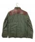 Timberland (ティンバーランド) レザー切替キルティングジャケット オリーブ×ブラウン サイズ:S：5000円