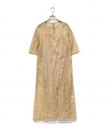 Iam（アイアム）の古着「flower embroidery ops」｜オレンジ