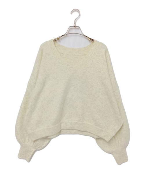 willfully（ウィルフリー）willfully (ウィルフリー) ベスト付短丈ニット ベージュ サイズ:Fの古着・服飾アイテム