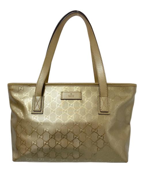 GUCCI（グッチ）GUCCI (グッチ) GG柄インプリメトートバッグ ゴールド サイズ:下記参照の古着・服飾アイテム