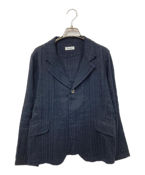plantation（プランテーション）plantation (プランテーション) リネン混テーラードジャケット ネイビー サイズ:Mの古着・服飾アイテム