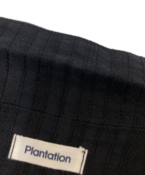 plantation（プランテーション）plantation (プランテーション) リネン混テーラードジャケット ネイビー サイズ:Mの古着・服飾アイテム