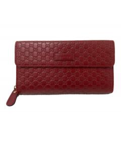 中古・古着通販】GUCCI (グッチ) 3つ折り財布 レッド｜ブランド・古着