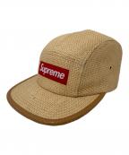 SUPREMEシュプリーム）の古着「Raffia Camp Cap」｜アイボリー×レッド
