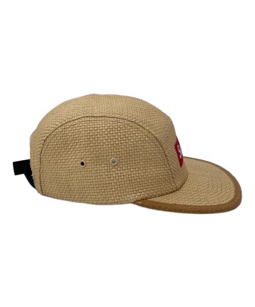 SUPREME（シュプリーム）SUPREME (シュプリーム) Raffia Camp Cap アイボリー×レッドの古着・服飾アイテム