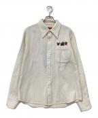 WEIRDOウィアード）の古着「エンブロイダリーシャツ」｜ホワイト