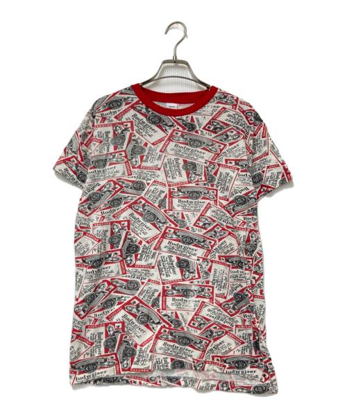 USED（ユーズド）USED (ユーズド) 80‘S総柄Tシャツ レッド×ホワイト サイズ:Mの古着・服飾アイテム