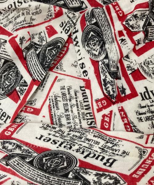 USED（ユーズド）USED (ユーズド) 80‘S総柄Tシャツ レッド×ホワイト サイズ:Mの古着・服飾アイテム