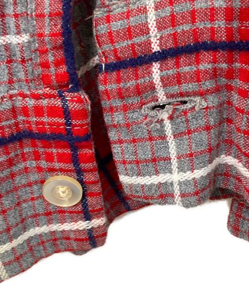 Sandy mac Donald（サンディマクドナルド）Sandy mac Donald (サンディマクドナルド) 60-70‘Sチェックシャツ レッド×グレー サイズ:Mの古着・服飾アイテム