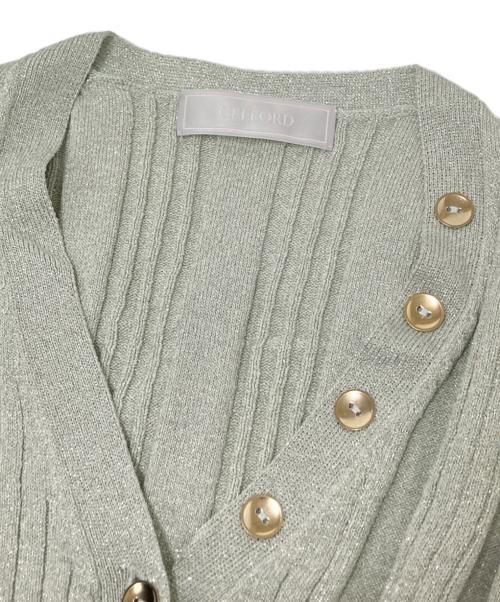 CELFORD（セルフォード）CELFORD (セルフォード) ラメニットカーディガン グレー サイズ:36の古着・服飾アイテム