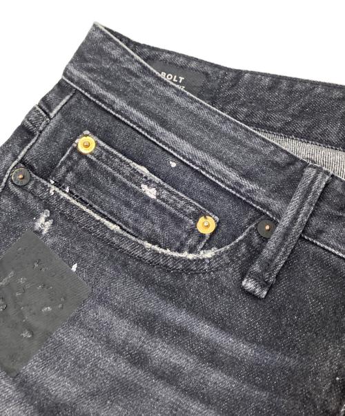 Denham（デンハム）Denham (デンハム) 加工デニムﾊﾟﾝﾂ ブラック サイズ:W31×L30の古着・服飾アイテム