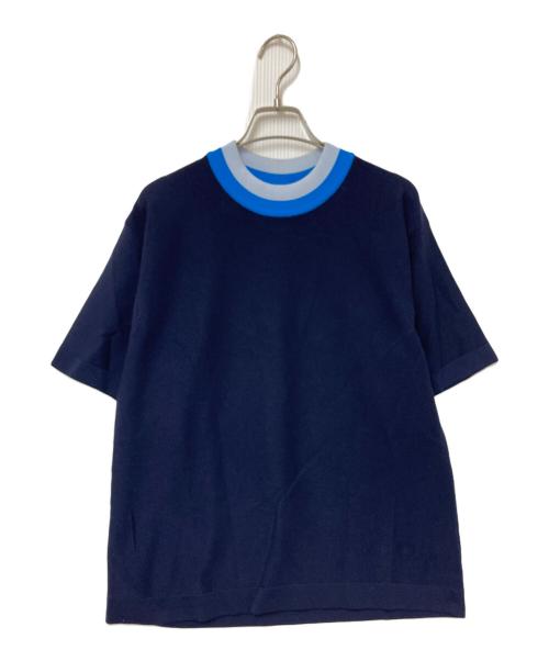 CFCL（シーエフシーエル）CFCL (シーエフシーエル) cupro garter crew neck ネイビー サイズ:1の古着・服飾アイテム