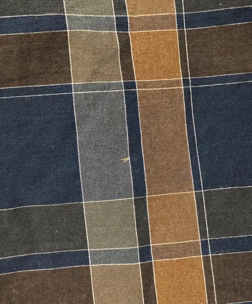 KAPTAIN SUNSHINE（キャプテンサンシャイン）KAPTAIN SUNSHINE (キャプテンサンシャイン) チェックオープンカラーシャツ ブラウン×ネイビー サイズ:40の古着・服飾アイテム