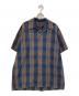 KAPTAIN SUNSHINE（キャプテンサンシャイン）の古着「チェックオープンカラーシャツ」｜ブラウン×ネイビー