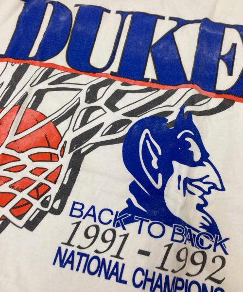 THE GAME（ザゲーム）THE GAME (ザゲーム) 90‘SプリントTシャツ ホワイト×ブルー サイズ:XLの古着・服飾アイテム