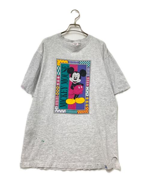 DISNEY（ディズニー）DISNEY (ディズニー) 90‘SミッキープリントTシャツ グレー サイズ:Lの古着・服飾アイテム