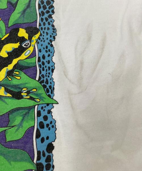 FRUIT OF THE LOOM（フルーツオブザルーム）FRUIT OF THE LOOM (フルーツオブザルーム) 90‘SフロッグプリントTシャツ ホワイト サイズ:XLの古着・服飾アイテム